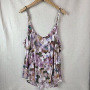 Torrid V Neck Ava Cami Stretch Challis Watercolor Brush Tank Top Plus Size 2x